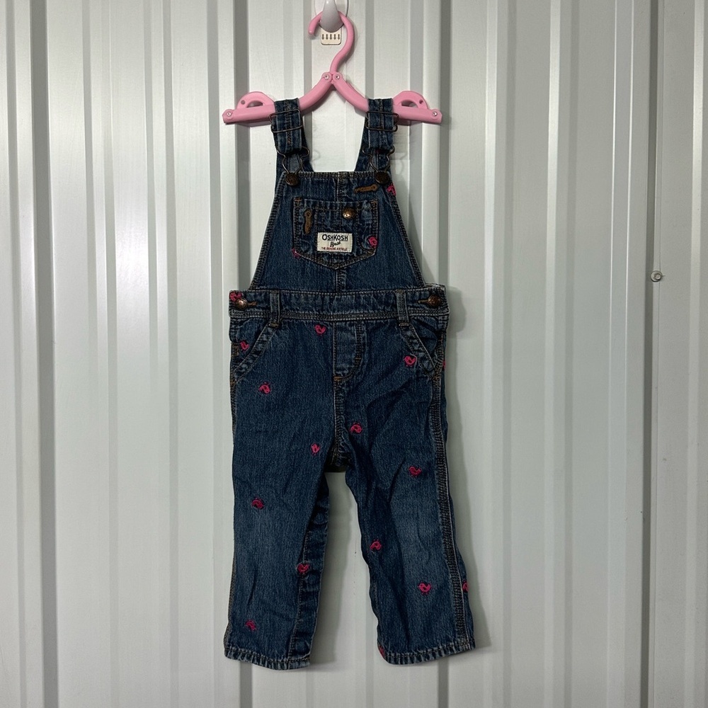 Vintage Oshkosh B’Gosh Vestbak Denim Overalls Infant Girl 12M Classic 90s - Picture 7 of 7